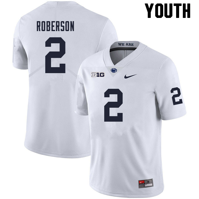 NCAA Nike Youth Penn State Nittany Lions Ta'Quan Roberson #2 College Football Authentic White Stitched Jersey GKO7698RO